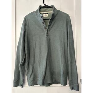 Marine Layer Clayton Textured Pullover in Dusty Olive Sz Mens Large